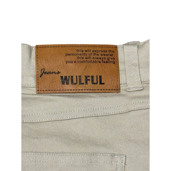 WULFUL Men's Slim Fit Straight Stretch Jeans Denim Pants 38x31 Khaki Skater - Picture 10 of 11